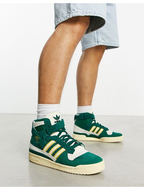 adidas Originals Forum 84 Hi sneakers in green and white