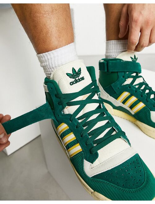 adidas Originals Forum 84 Hi sneakers in green and white