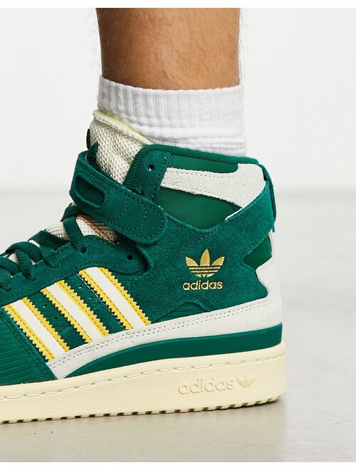 adidas Originals Forum 84 Hi sneakers in green and white