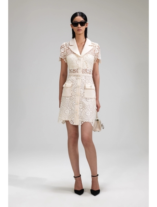 Self-Portrait floral-lace minidress