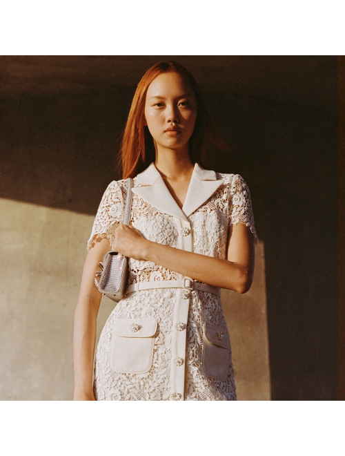 Self-Portrait floral-lace minidress