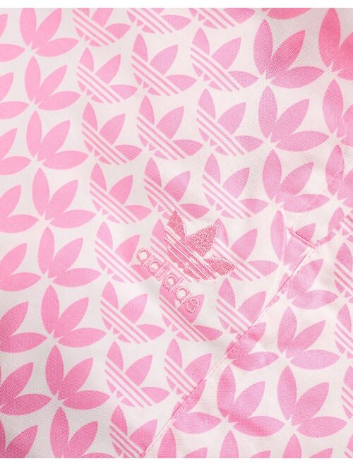 adidas Originals Monogram AOP shorts in pink