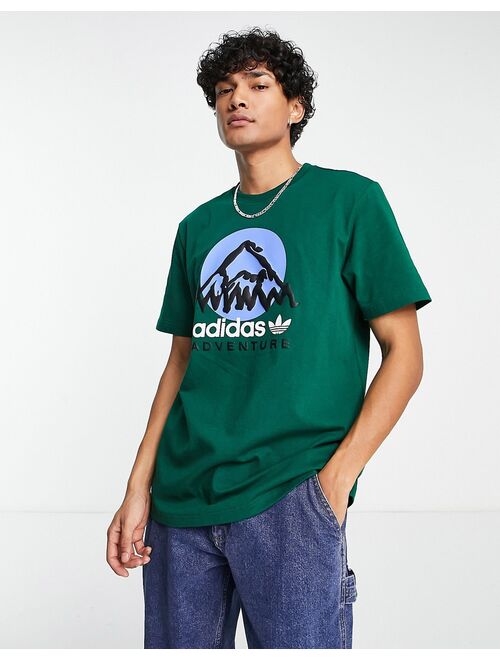 adidas Originals Adventure Mountain t-shirt in green