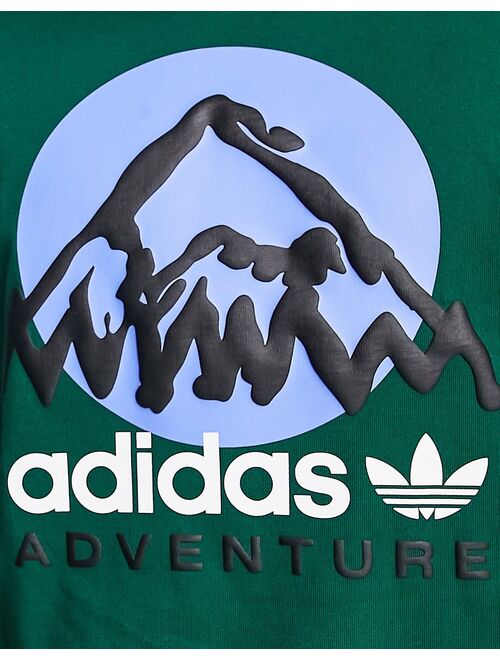 adidas Originals Adventure Mountain t-shirt in green