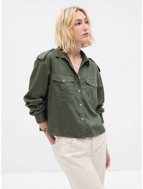 Gap Cropped Utility Shirt