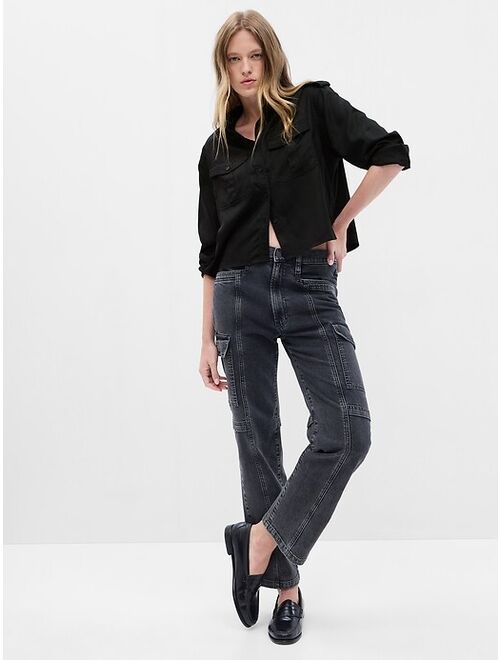 Gap Cropped Utility Shirt