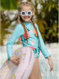  Haitryli Kids Girls 3 Pieces Swimsuit Sleeveless
