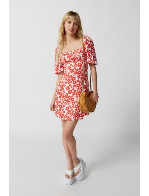 Glamorous Puff Sleeve Floral Mini Dress