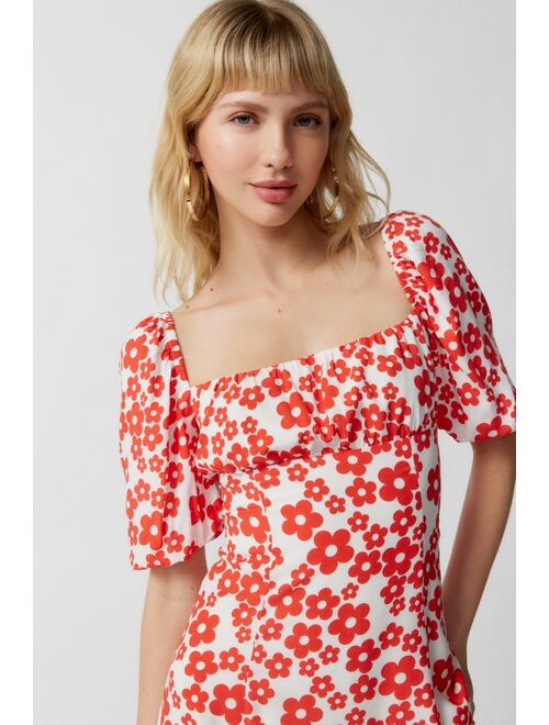 Glamorous Puff Sleeve Floral Mini Dress