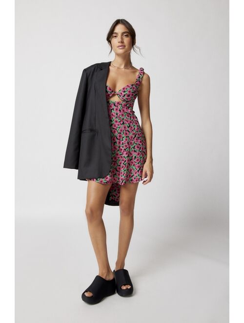 For Love & Lemons Giulia Cutout Floral Mini Dress