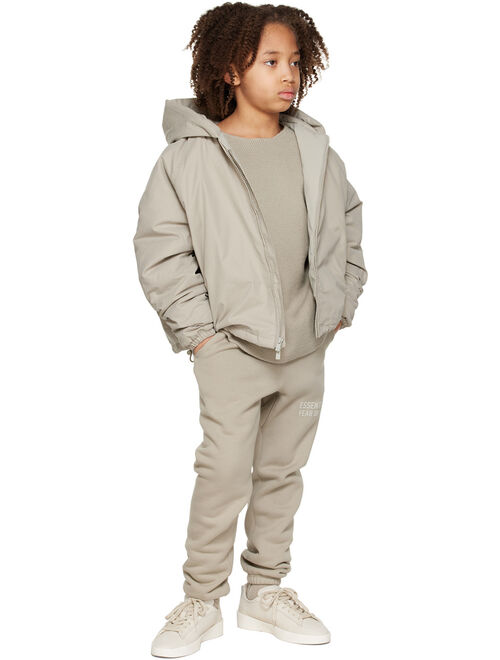 ESSENTIALS Kids Gray Bonded Lounge Pants