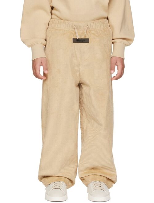 ESSENTIALS Kids Beige Relaxed Trousers