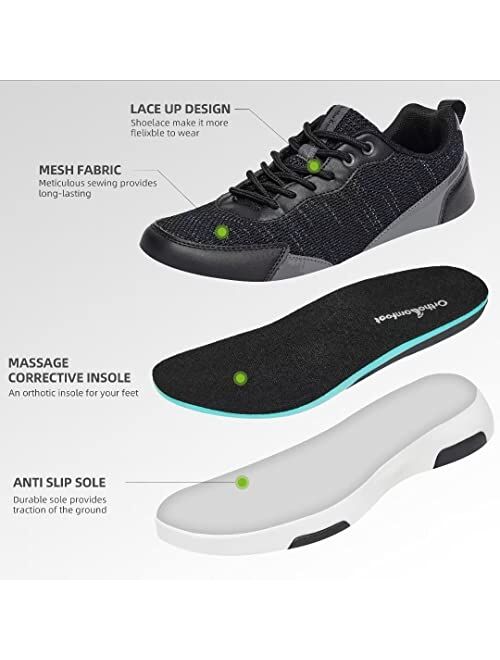 OrthoComfoot Women's Walking Shoes with Arch Support, Comfortable Fashion Sneakers for Plantar Fasciitis, Casual Shoes for Heel and Foot Pain Relief