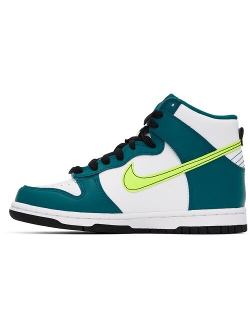 NIKE Kids Blue & White Dunk High Little Kids Sneakers