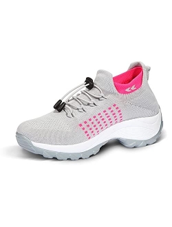 STUNAHOME Orthopedic Sneakers Breathable Women Walking Shoes Slip on Trainers Women's Comfortable Casual Ladies Athletic Shoes Thick Bottom