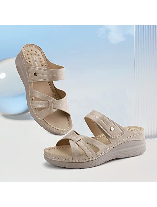 Ortho+rest Women Orthotic Slides Comfortable Orthopedic Sandals Walking Sandals with Arch Support