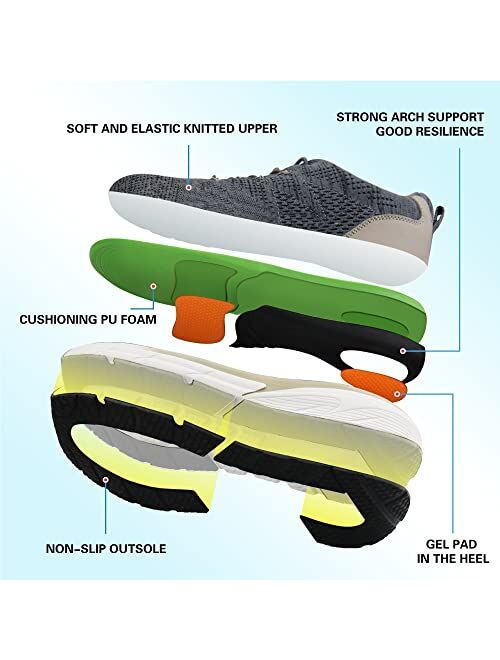 Ortho+rest Men's Orthopedic Shoes Comfortable Walking Sneakers Plantar Fasciitis Shoes