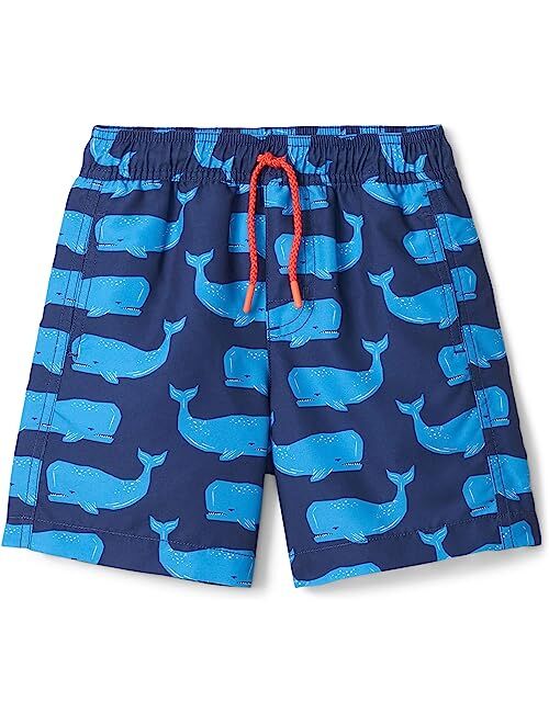 Hatley Kids Block Whales Swim Trunks (Toddler/Little Kids/Big Kids)