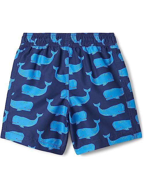 Hatley Kids Block Whales Swim Trunks (Toddler/Little Kids/Big Kids)