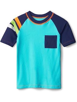 Kids Turtle Stripes Short Sleeve Rashguard (Toddler/Little Kids/Big Kids)