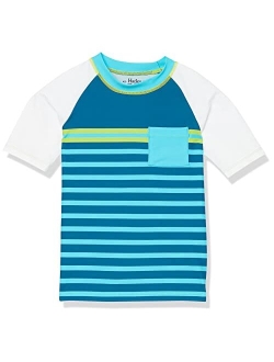 Kids Underwater Stripes Short Sleeve Rashguard (Toddler/Little Kids/Big Kids)