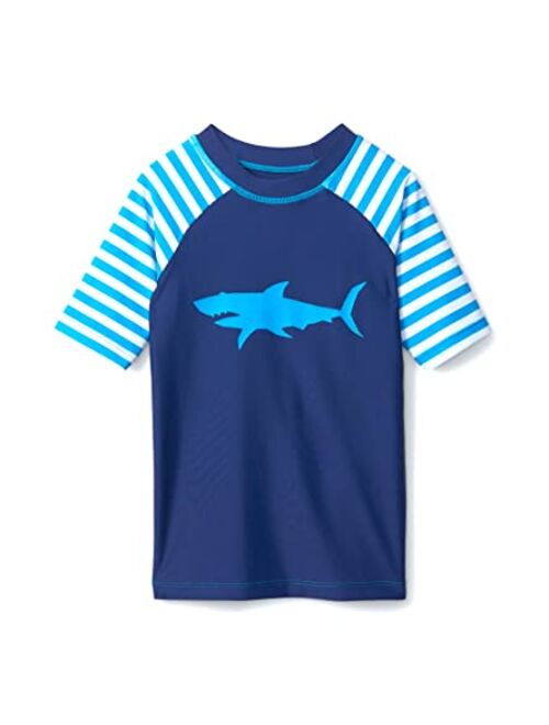 Hatley Kids Underwater Stripes Short Sleeve Rashguard (Toddler/Little Kids/Big Kids)