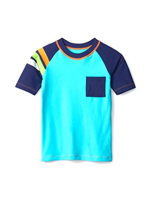 Hatley Kids Underwater Stripes Short Sleeve Rashguard (Toddler/Little Kids/Big Kids)