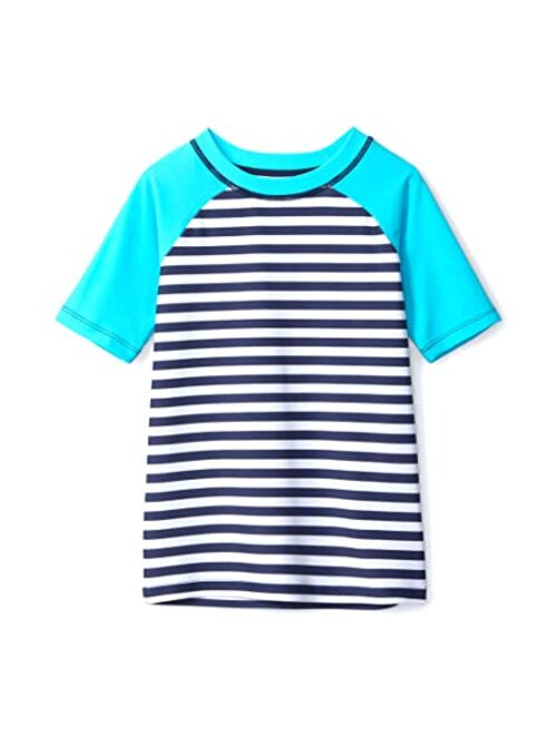 Hatley Kids Underwater Stripes Short Sleeve Rashguard (Toddler/Little Kids/Big Kids)