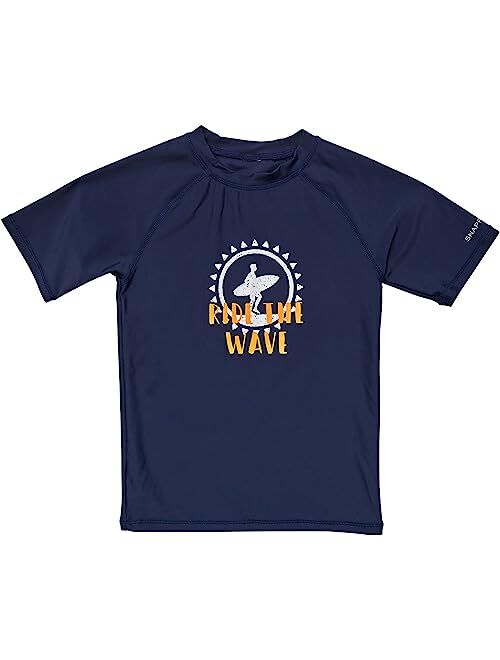 Snapper Rock Ride the Wave Short Sleeve Rashguard Top (Toddler/Little Kids/Big Kids)