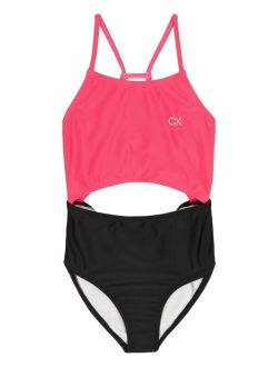 Big Girls Color Block One Piece Swimsuit