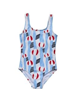 SNAPPER ROCK Toddler|Child Girls Beach Bounce Sustainable Scoop Swimsuit