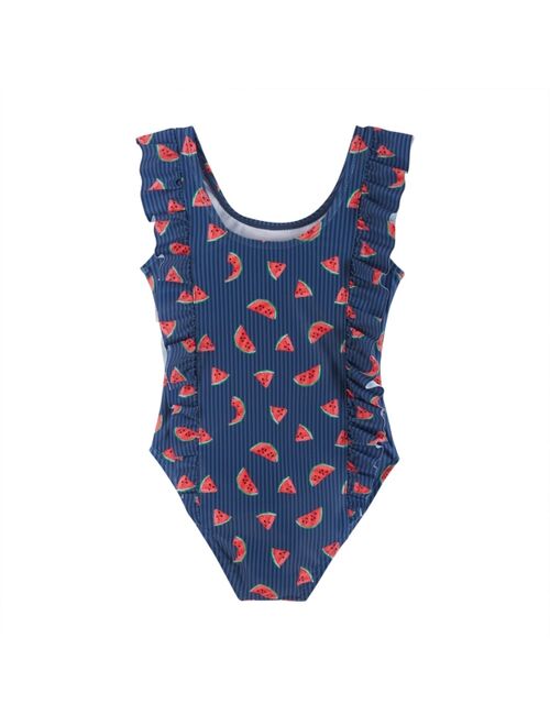 ANDY & EVAN Toddler/Child Girls Ruffled One Piece Swimsuit