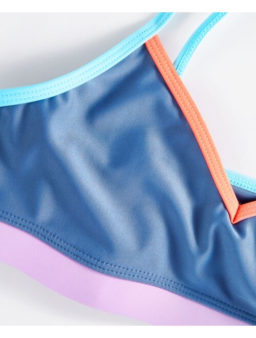 ID IDEOLOGY Toddler & Little Girls 2-Pc. Colorblocked Swimsuit, Created for Macy's