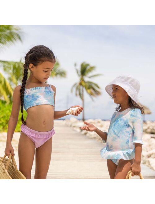 SNAPPER ROCK Toddler Child Girls Sky Dye Frilled Bandeau Bikini