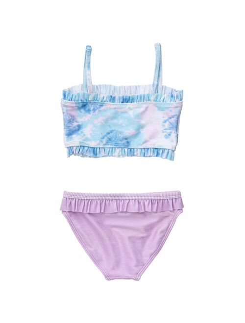 SNAPPER ROCK Toddler Child Girls Sky Dye Frilled Bandeau Bikini