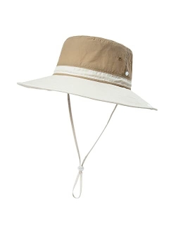 Comhats Oversize XL XXL Large Wide Brim Waterproof UPF 50+ Bucket Sun Summer Travel Fishing Hiking Fisherman Hat Detachable Chin