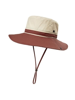 Comhats Oversize XL XXL Large Wide Brim Waterproof UPF 50+ Bucket Sun Summer Travel Fishing Hiking Fisherman Hat Detachable Chin