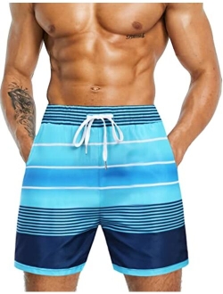 Daupanzees Men Swim Trunks Drawstring Board Shorts Elastic Waist Beach Shorts with Pockets