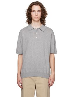 ANOTHER ASPECT Gray 'Another Polo Shirt 3.0' Polo