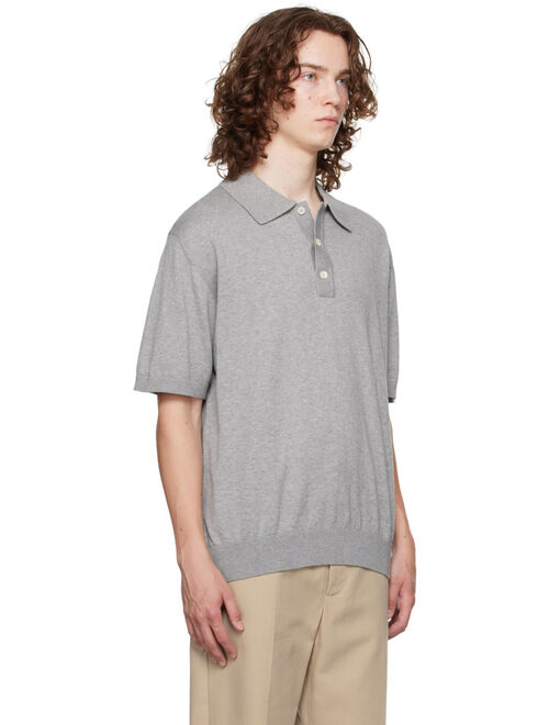 ANOTHER ASPECT Gray 'Another Polo Shirt 3.0' Polo