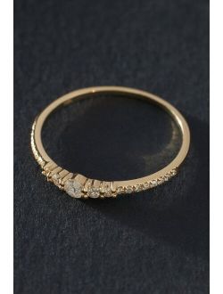 By Anthropologie Dainty Diamond Band Ring