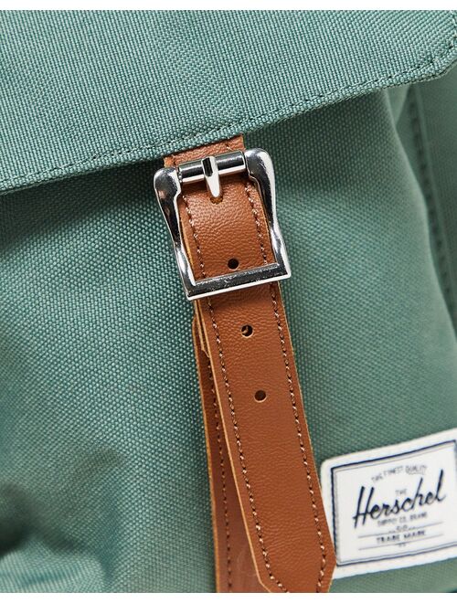 Herschel Supply Co Little American double strap backpack in forest green