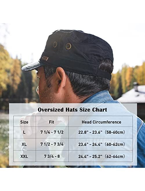 Comhats Oversize L XL XXL Mens Cadet Army Caps Military Hats Basic Hiking Fishing