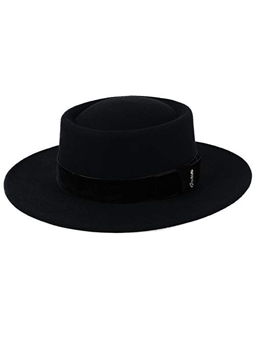 Comhats 100% Wool Fedora Hats Winter Women Cloche