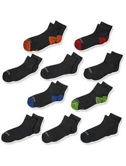 boys 10 Pack Half Cushion Ankle Socks