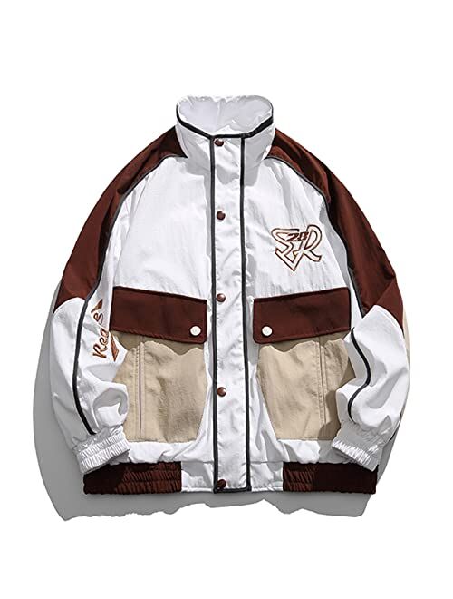 Aelfric Eden Men's Motorcycle Jacket Blackair Moto Varsity Baseball Jacket Women Vintage Coats