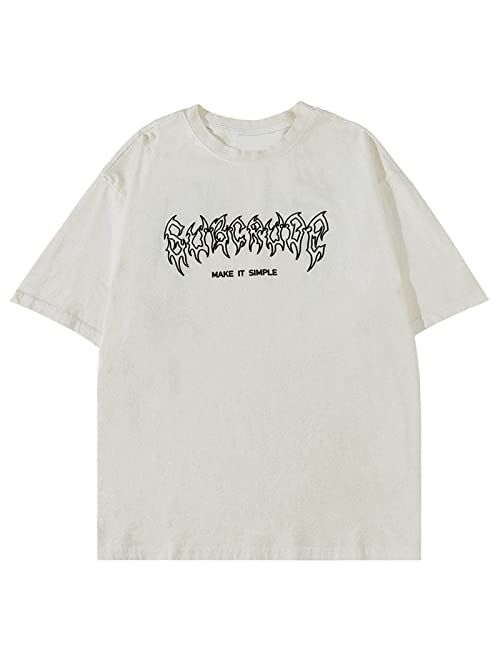 Aelfric Eden Washed Embroidery T-Shirt Vintage Style Streetwear Casual Tee Summer Loose Harajuku Tops