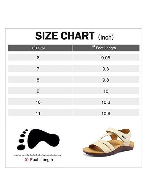 SEEKAVAN Women's Arch Support Sandals Orthopedic Sandals for Women Comfortable Woven Walking Sandals