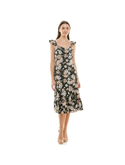 Juniors' Lily Rose Tiered Midi Dress