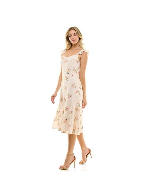 Juniors' Lily Rose Tiered Midi Dress